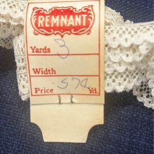 Vintage cotton lace trim 
original wrapper TG&Y 3 yards